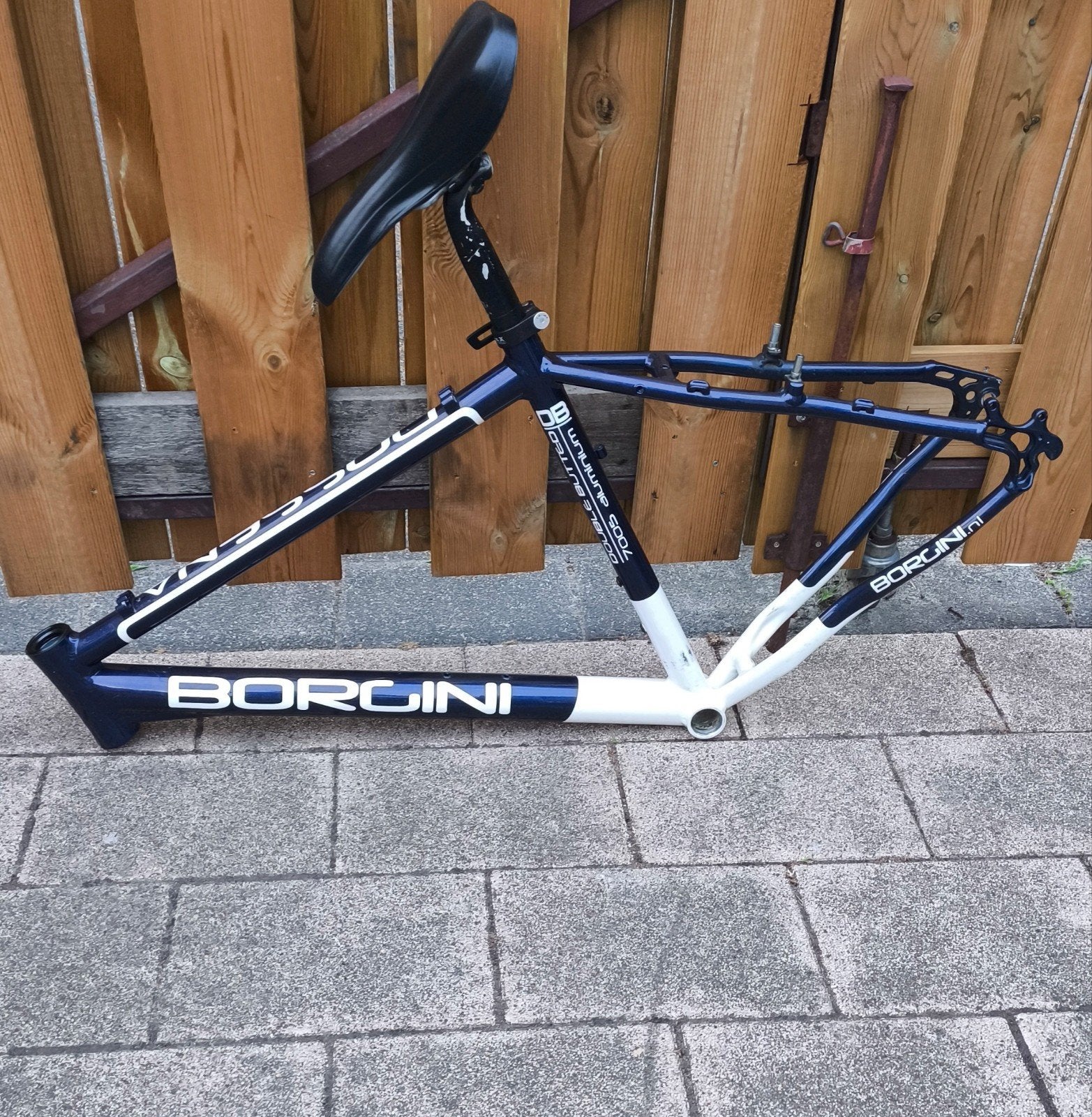 Borgini fietsframe met diverse onderdelen, Ophalen, Frame, Gebruikt, Racefiets