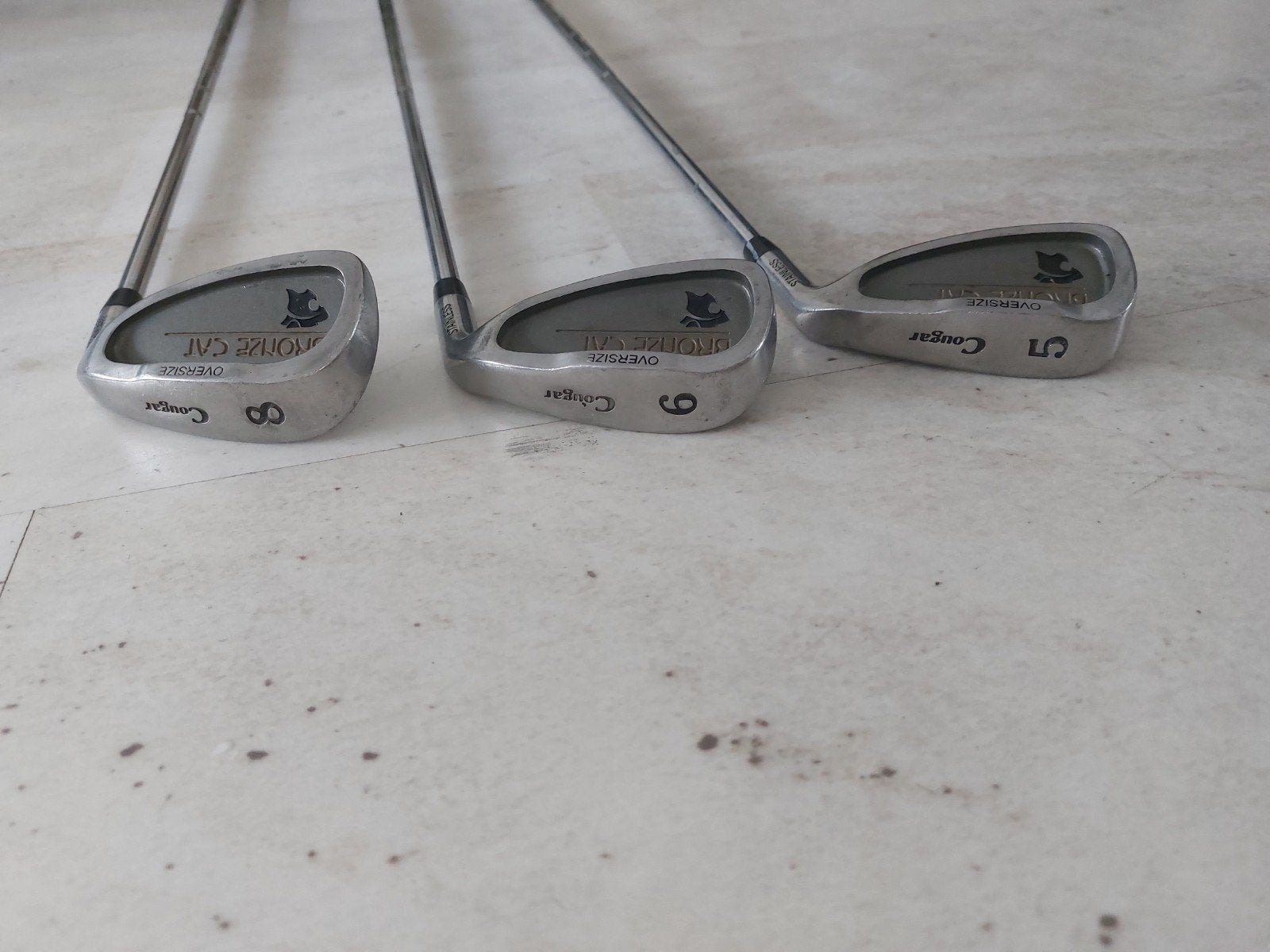 Cougar Bronze Cat Oversize 3x Golfclubs (5, 6, 8) Rechtshan, Ophalen of Verzenden, Gebruikt, Set, Overige merken