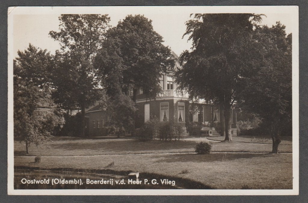 oostwold ( oldambt ) boerderij v.d.heer p.g. vliet, Verzenden, 1940 tot 1960, Gelopen, Groningen