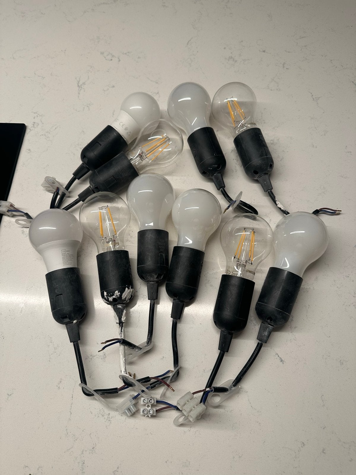 Verhuisfittingen inclusief lampen, Wit, Gebruikt, Kunststof, Philips