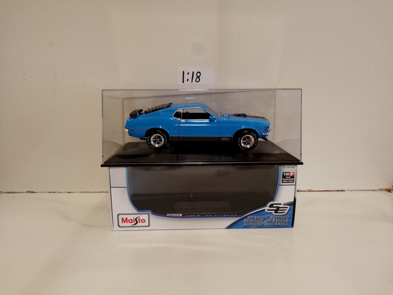Maisto - 70' Ford Mustang Mach1, Ophalen of Verzenden, Zo goed als nieuw, Auto, Maisto