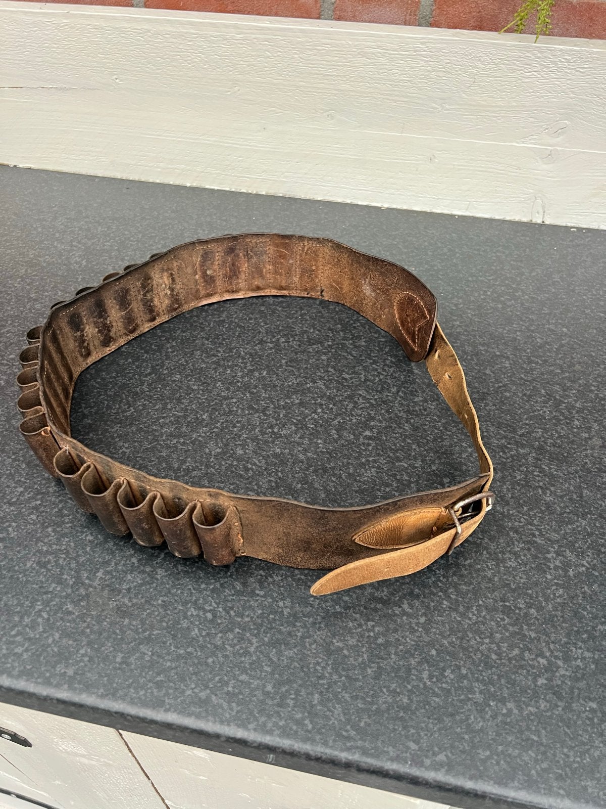Leren Patroonhouder Riem - 20 Patronen, 18mm Doorsnede, 116c, Ophalen of Verzenden, Gebruikt