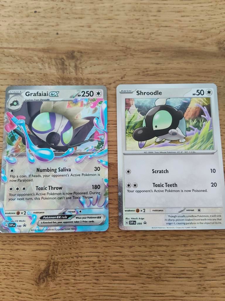 Grafaiai ex en holo shroodle promo kaarten, Ophalen of Verzenden, Zo goed als nieuw, Meerdere kaarten