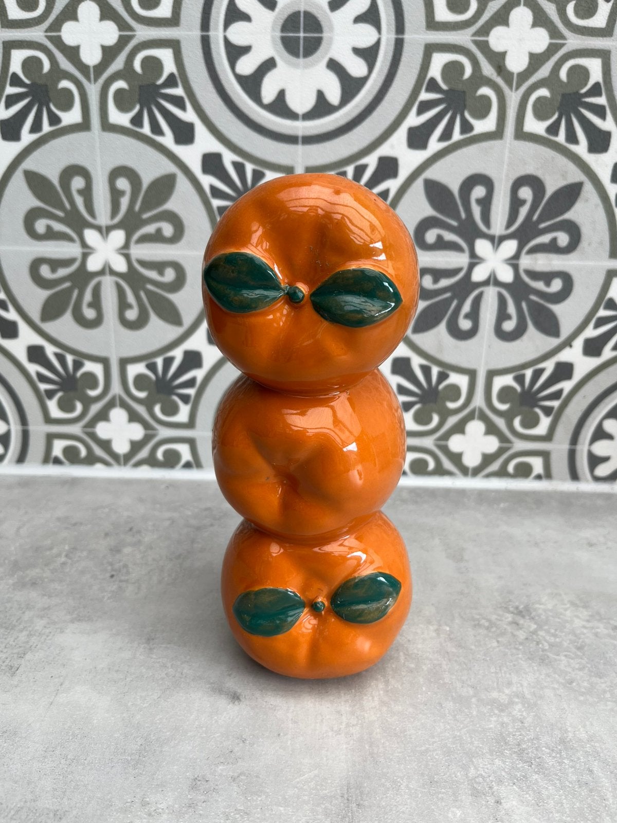 Vrolijke sinaasappelvaas, Ophalen of Verzenden, Zo goed als nieuw, Oranje, Minder dan 50 cm