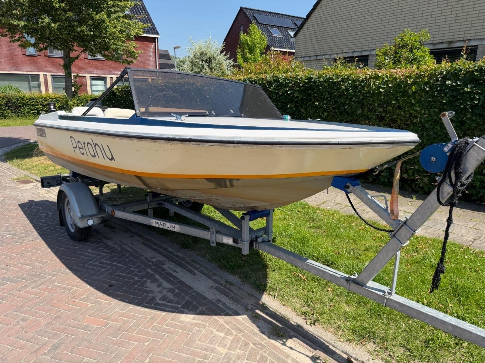 Beekman bootje met trailer en 15pk 4takt motor, Gebruikt, Buitenboordmotor, Beekman, Trailer