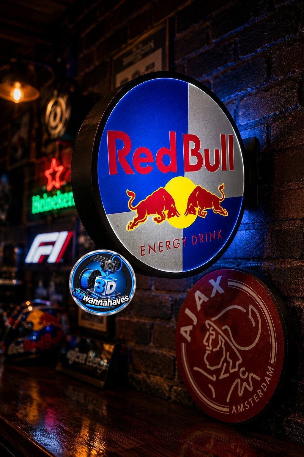 Unieke Red Bull LED Lichtreclame - Mancave/Bar Decoratie, Ophalen of Verzenden, Nieuw, Lichtbak of (neon) lamp