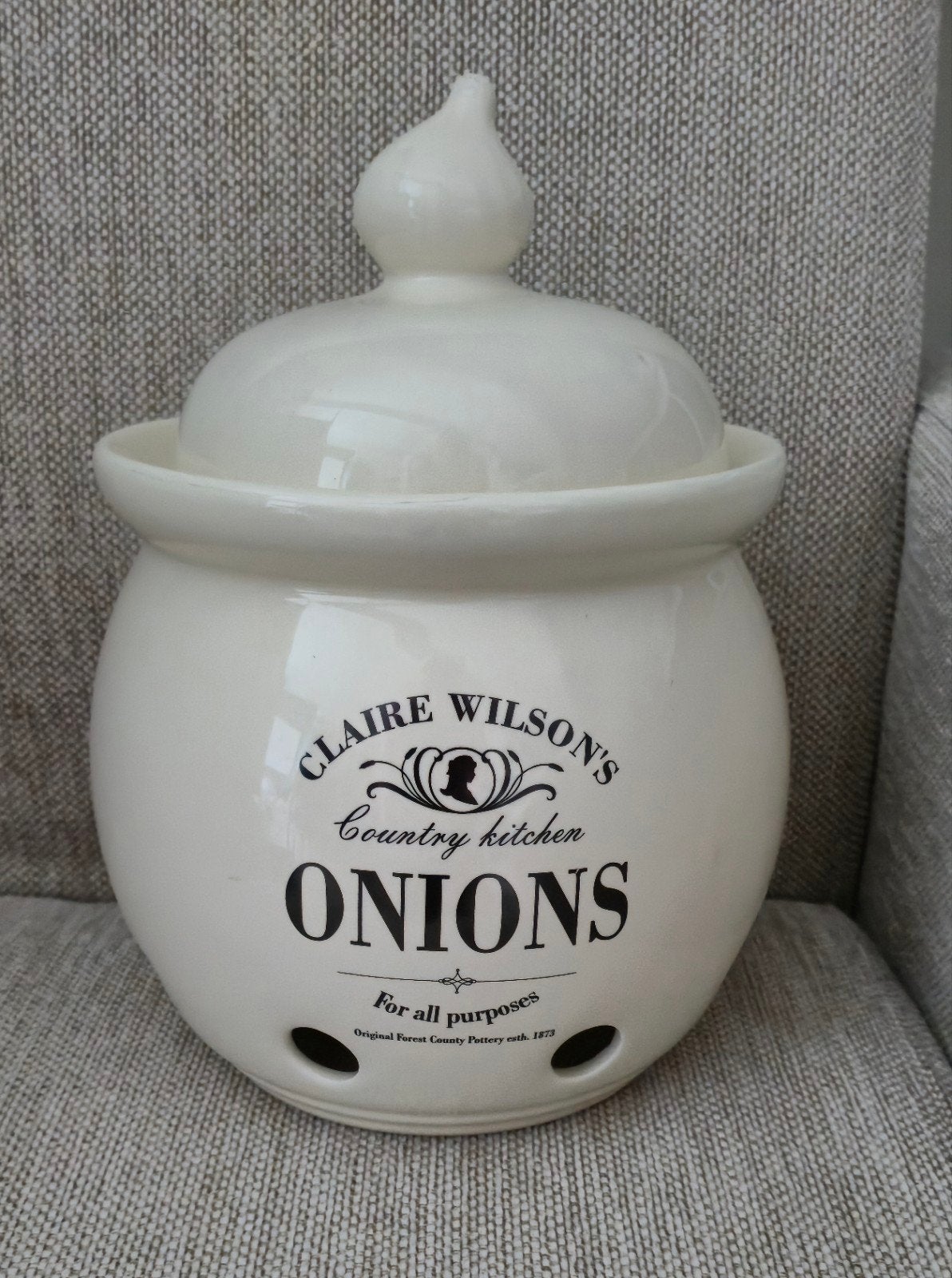 unions uien pot brocante riviera stijl, Ophalen of Verzenden, Zo goed als nieuw, Overige materialen, Pot, Bus of Blik