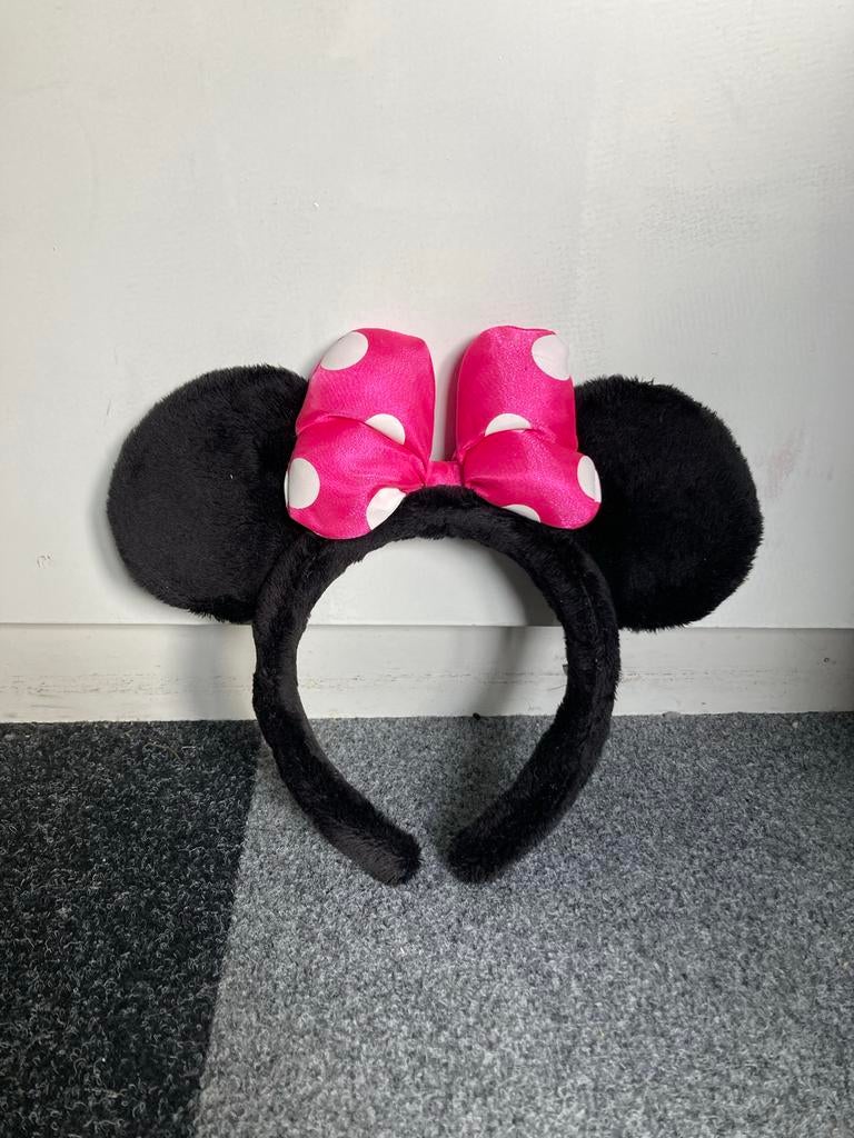 Minnie Mouse Diadeem met Roze Strik - Zo goed als nieuw, Hobby en Vrije tijd, Feestartikelen, Ophalen, Zo goed als nieuw, Hoed of Pruik