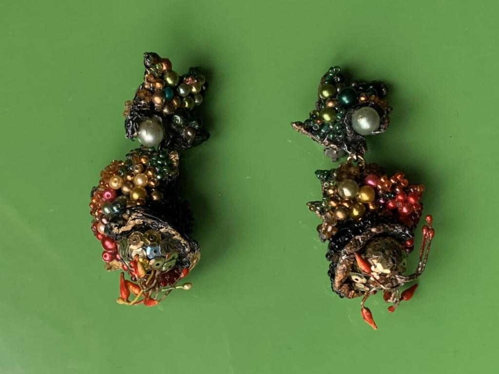 Kleurige Oorclips | creatief | 7,5 cm lang | Oorbellen, Overige materialen, Overige kleuren, Ophalen of Verzenden, Hangers