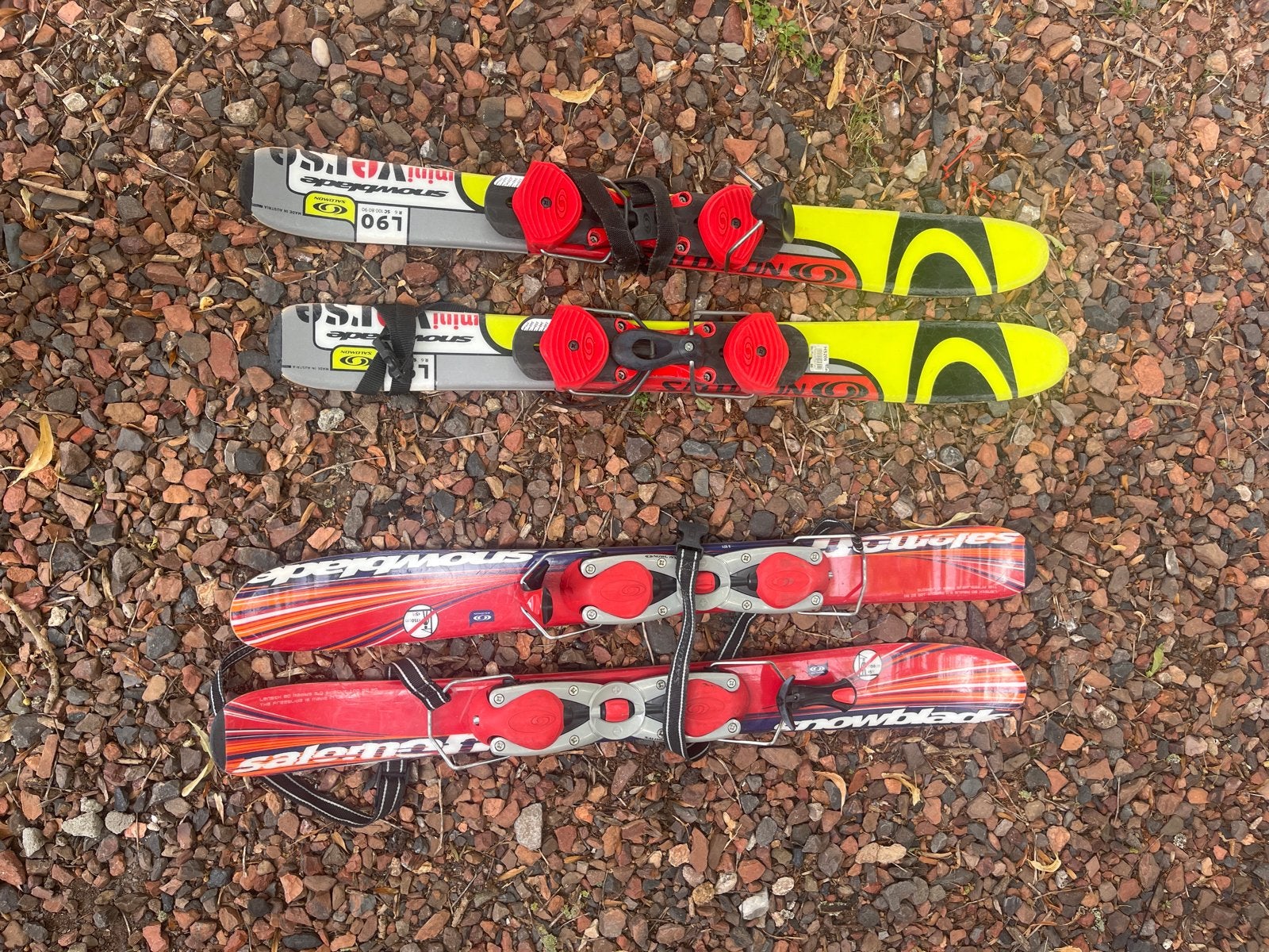 Salomon fun skies / Snowblade Mini Ski's - 2 paar, Ophalen, Gebruikt, Salomon, Skiën