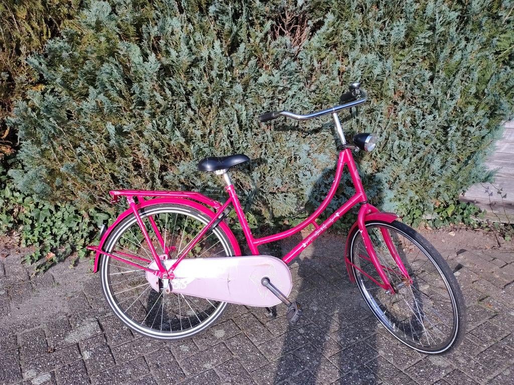Rode meidenfiets 24 inch opknapper, Ophalen, Gebruikt, 20 inch of meer, Cortina