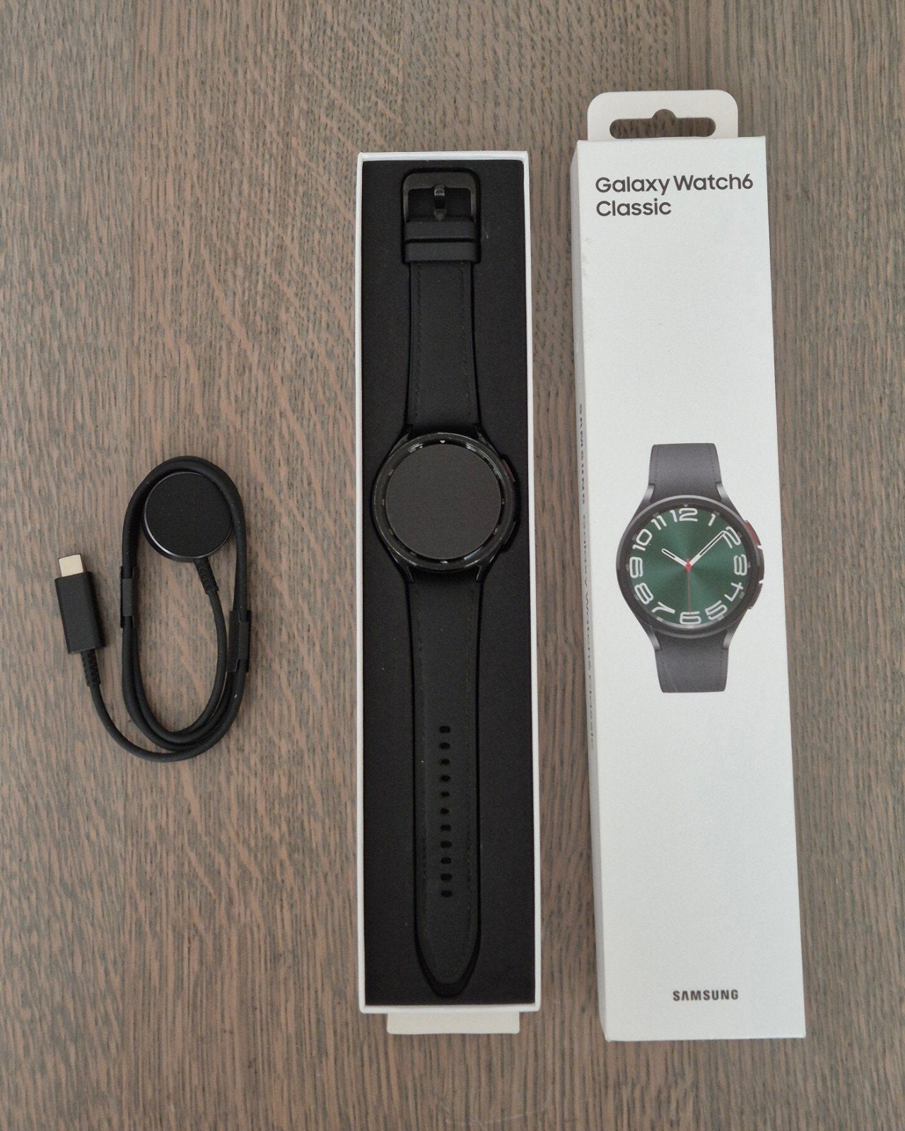 Samsung Galaxy Watch 6 Classic 47mm Zwart, Sieraden, Tassen en Uiterlijk, Smartwatches, Gebruikt, Zwart, Ophalen of Verzenden