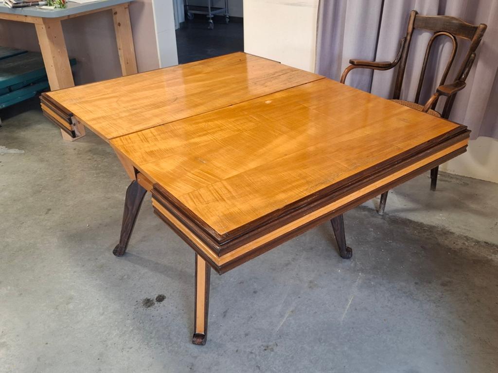 Antieke inklapbare tafel - Vintage houten eettafel, Ophalen