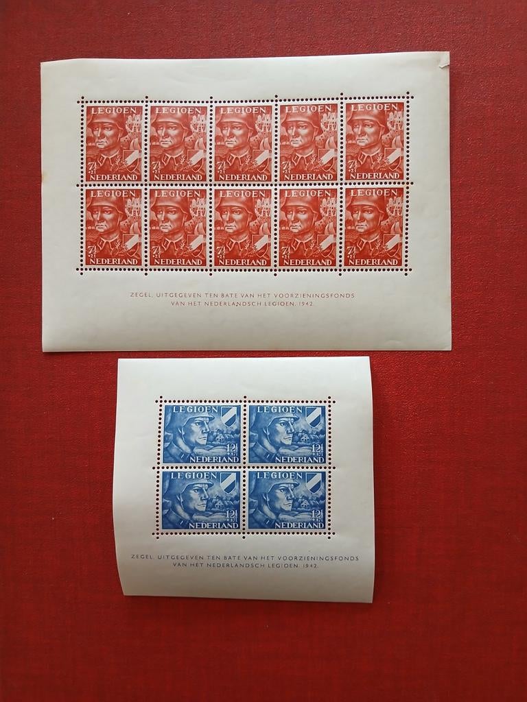 Twee legioenblokken - Nederland 1942 postfris.€ 45,00, Postzegels en Munten, Postzegels | Nederland, Ophalen of Verzenden, Na 1940