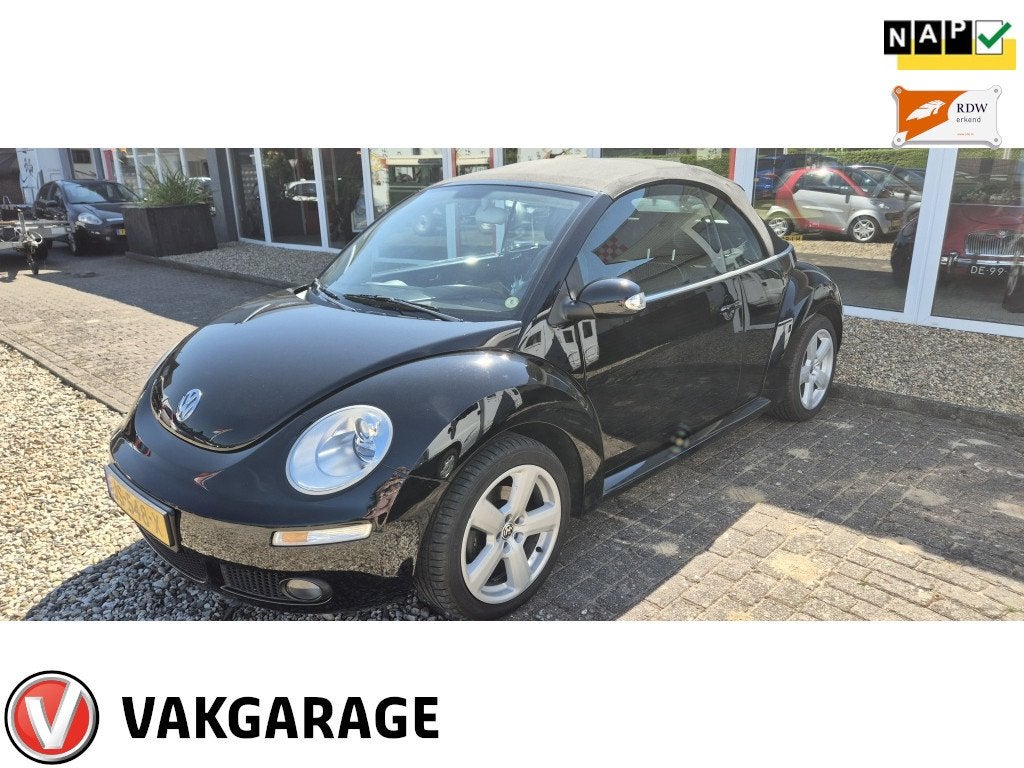 Volkswagen New Beetle Cabriolet 1.6 Highline (bj 2007), Auto's, 13 km/l, Parkeersensor, Gebruikt, Beetle (Kever)