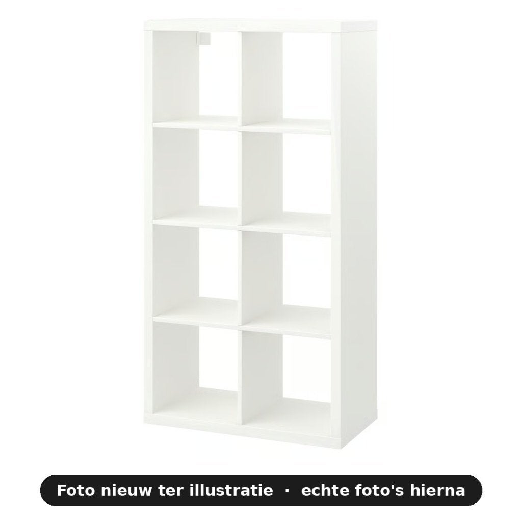IKEA Kallax open kast wit, 8 vakken (77x147 cm), Ophalen, Gebruikt, 100 tot 150 cm, 50 tot 100 cm