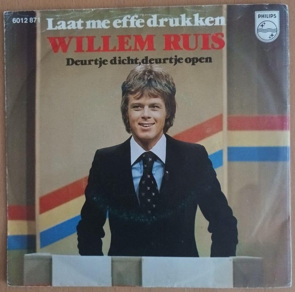 Willem Ruis - Laat Me Effe Drukken, Fotohoes, 7 inch, Ophalen of Verzenden, Zo goed als nieuw