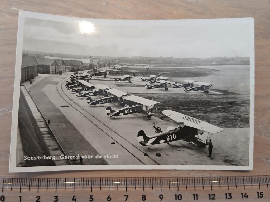 Vooroorlogs Soesterberg Fokker C.V Vliegtuig LVA Luchtmacht, Verzamelen, Ophalen of Verzenden, Zo goed als nieuw, Kaart, Foto of Prent