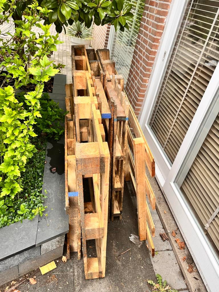 Verschillende afmetingen pallets gratis afhalen, Doe-het-zelf en Verbouw, Hout en Planken, Ophalen, Gebruikt, Pallet