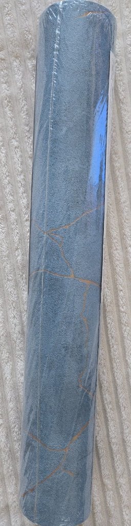 blauw met gouden lijn behang, Ophalen, Blauw
