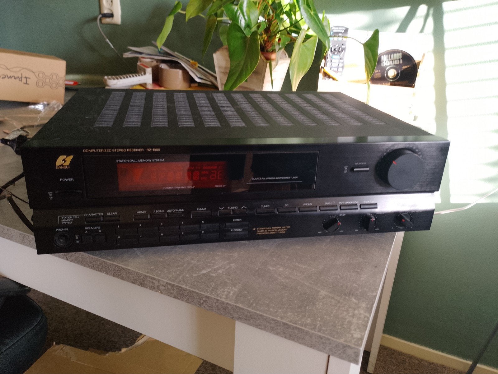 Sansui RZ-1000 Computerized Stereo Receiver, Overige merken, Gebruikt, Ophalen of Verzenden, 60 tot 120 watt