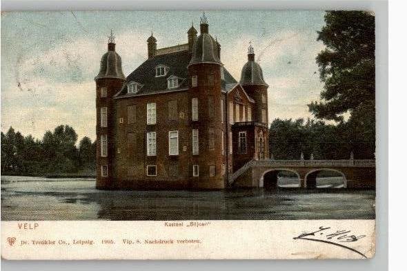 Velp Kasteel Biljoen 4 zeer oude kaarten, Verzamelen, Ansichtkaarten | Nederland, Verzenden, Voor 1920, Gelopen, Gelderland
