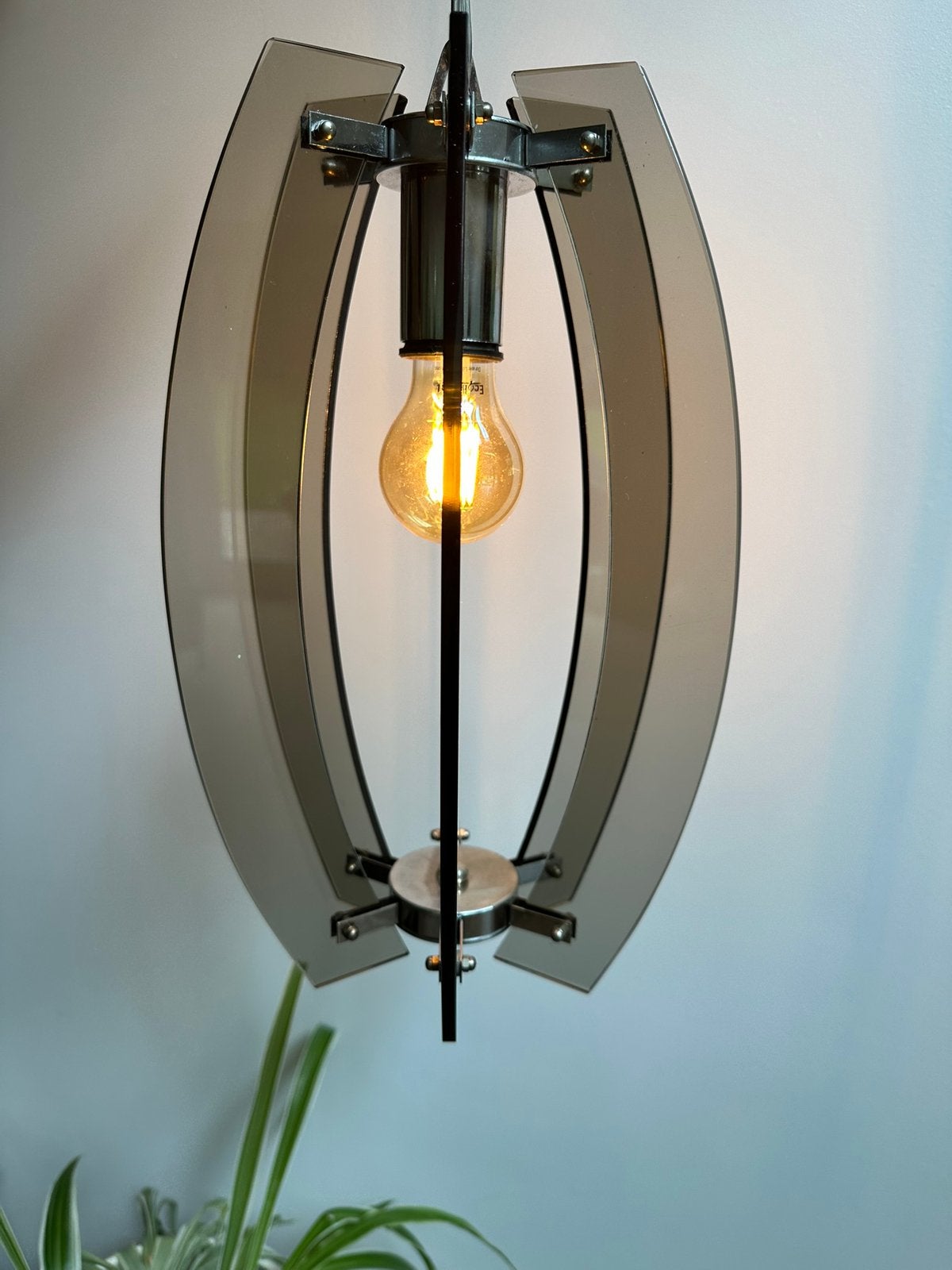 Veca Italiaans design vintage hanglamp, Huis en Inrichting, Lampen | Hanglampen, Ophalen, Gebruikt, Vintage, E27 (groot)
