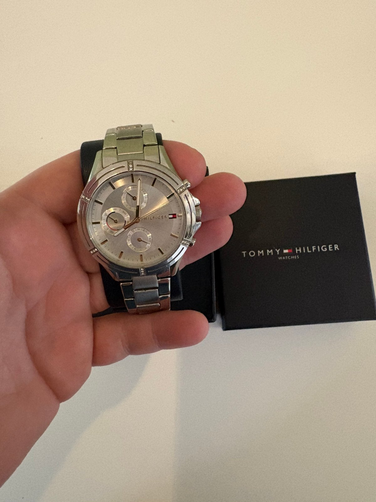 Tommy hilfiger horloge, Ophalen, Zo goed als nieuw, Staal, Overige merken