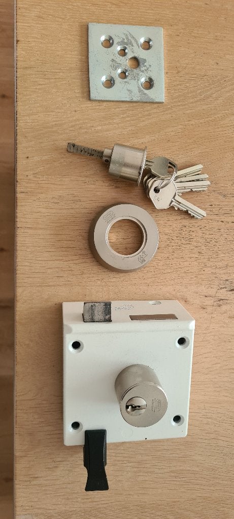 Voordeurslot Nemef, Doe-het-zelf en Verbouw, Ophalen, Zo goed als nieuw, IJzer, Slot