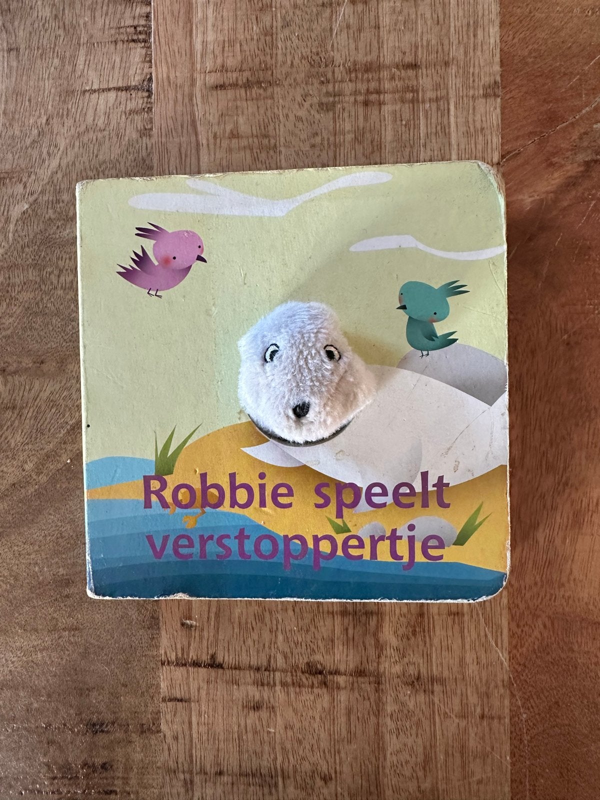 Robbie speelt verstoppertje - Voelboekje, Boeken, Ophalen of Verzenden, Gelezen, Uitklap-, Voel- of Ontdekboek, 0 tot 6 maanden