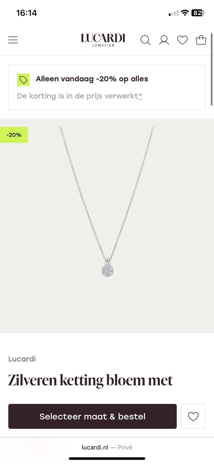 Armband & ketting, Sieraden, Tassen en Uiterlijk, Ophalen, Nieuw, Zilver, Zilver