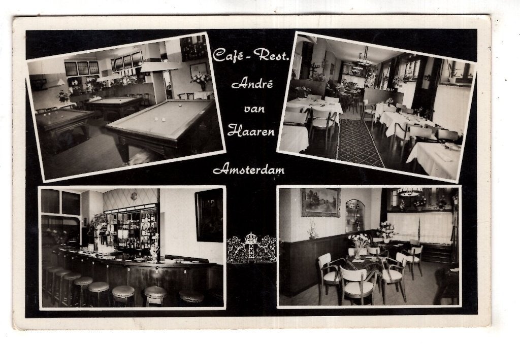 Amsterdam Surinamestraat Cafe   Andre Van Haaren, Ophalen of Verzenden, 1940 tot 1960, Ongelopen, Noord-Holland
