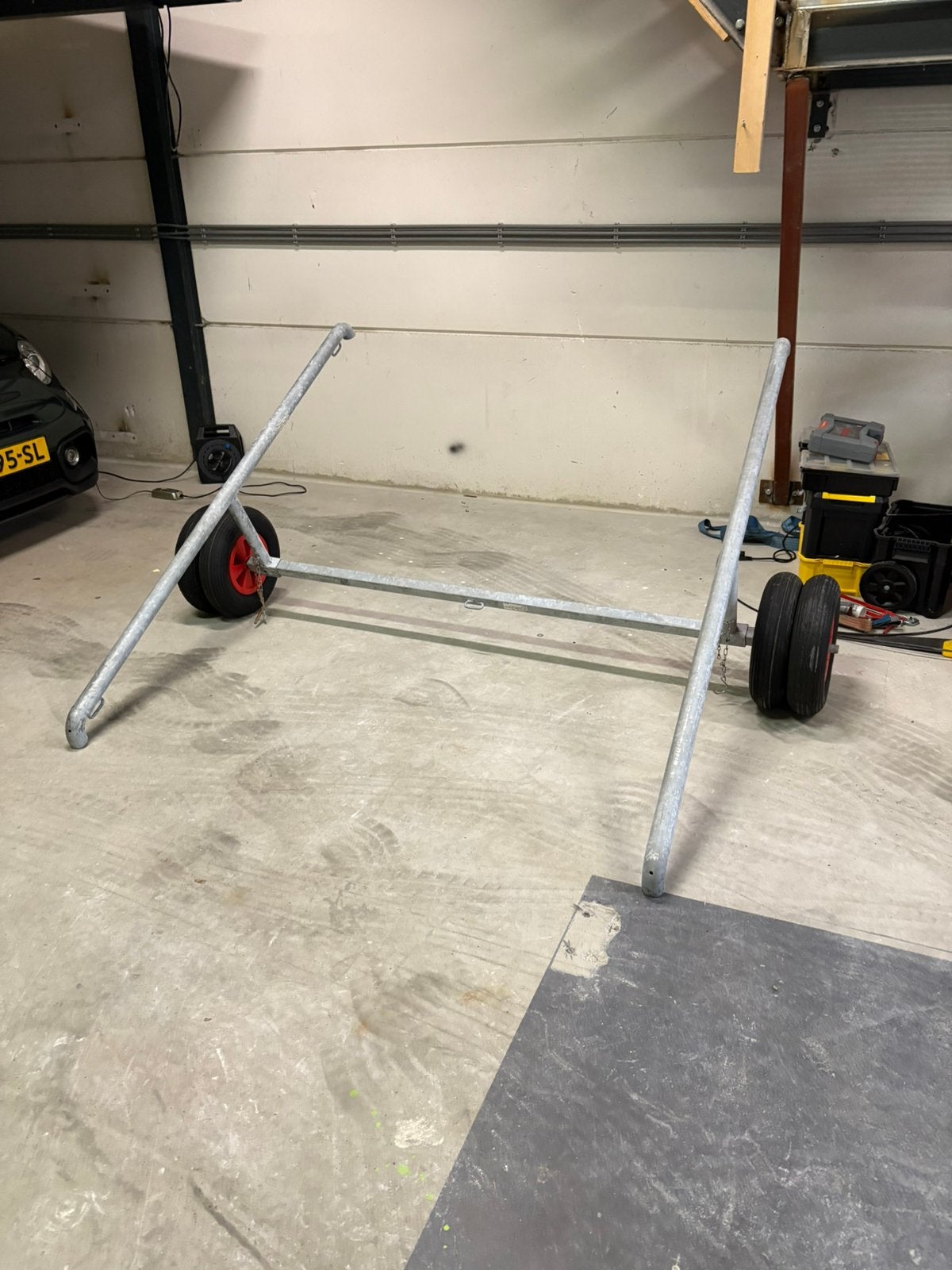 Kar trailer rubberboot rib defensie heavy duty, Ophalen of Verzenden, Zo goed als nieuw, Overige typen, Motorboot