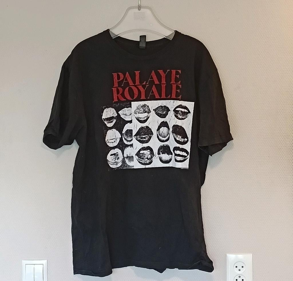 Palaye royale lips tour shirt maat xl, Ophalen of Verzenden, Zo goed als nieuw, Maat 56/58 (XL), Zwart