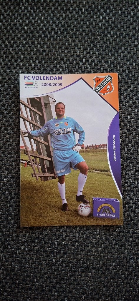 Spelerskaart met handtekening; Jeroen Verhoeven FC Volendam, Ophalen of Verzenden, Nieuw, Overige binnenlandse clubs, Spelerskaart