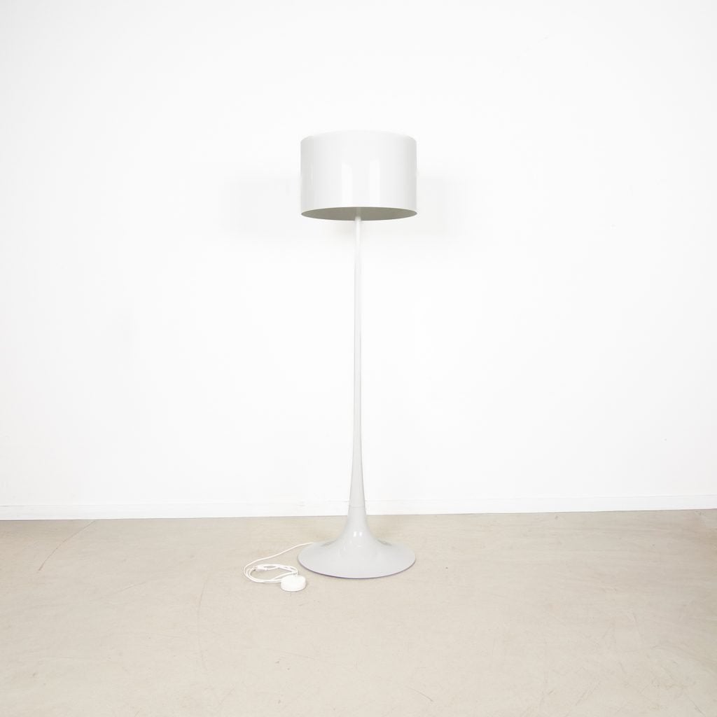 Flos Spun Vloerlamp Wit Aluminium, Niet ingevuld, Zo goed als nieuw, Niet ingevuld, Niet ingevuld
