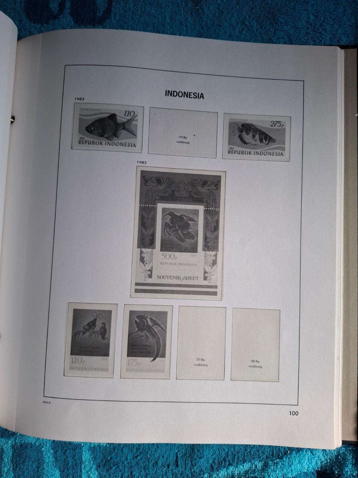 1297 Davo Indonesië 1980/1988 Leeg Met Klemstroken (2/3), Ophalen of Verzenden, Nederland en Buitenland