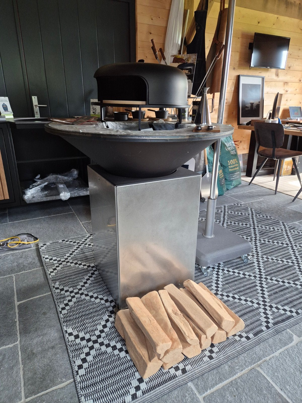 OFYR 100 Anniversary Brushed Steel Demo + Pizzaoven, Tuin en Terras, Buitenkeukens, Houtskool, Info@ofyr.com, OFYR, Ophalen of Verzenden