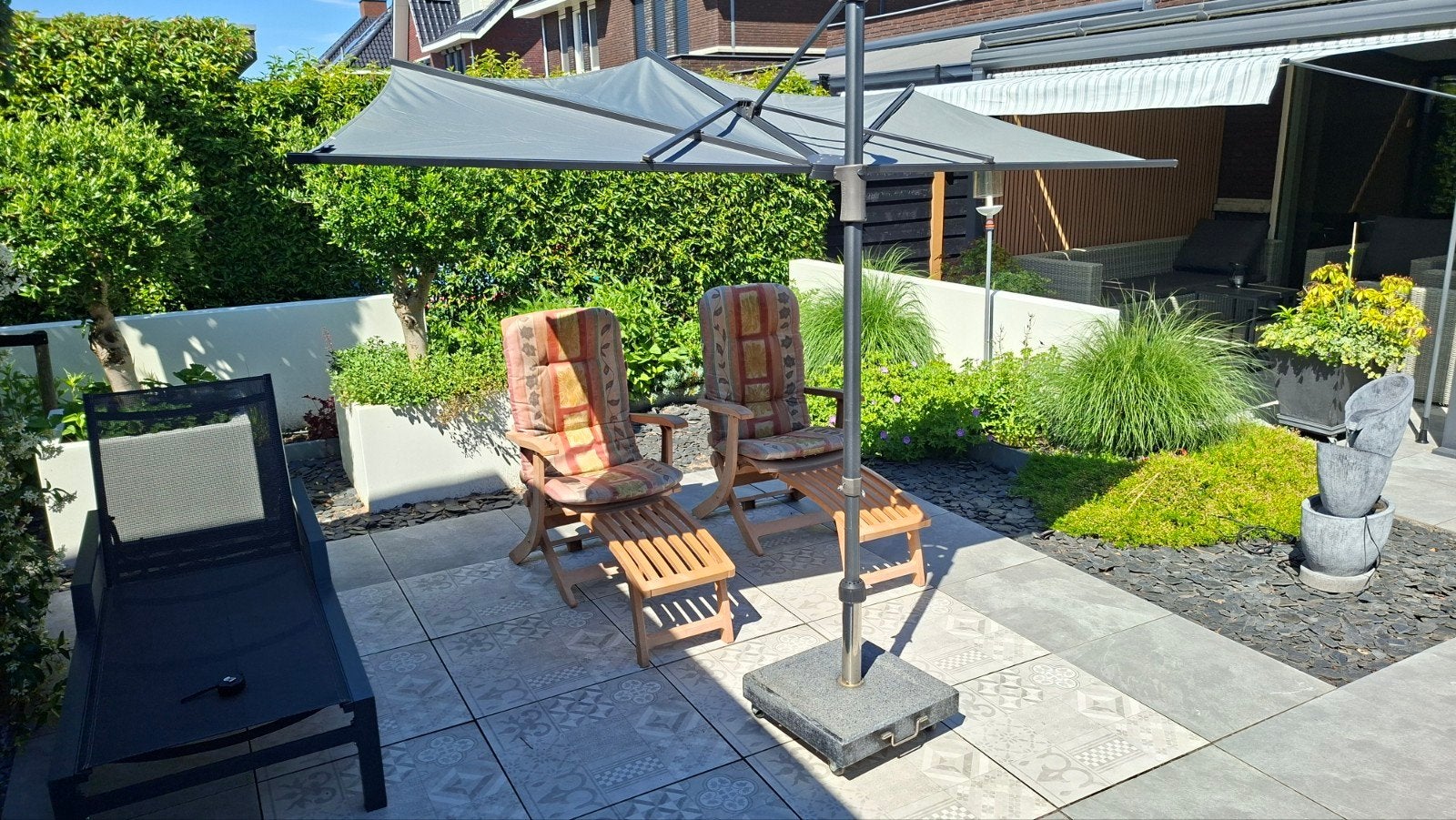 Parasol Madison Afm. 170x150cm, Ophalen, Zo goed als nieuw, Verstelbaar