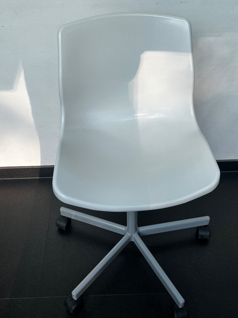 Witte IKEA LOBERGET / MALSKÄR bureaustoel (draaistoel), Ophalen, Gebruikt, Wit, Bureaustoel