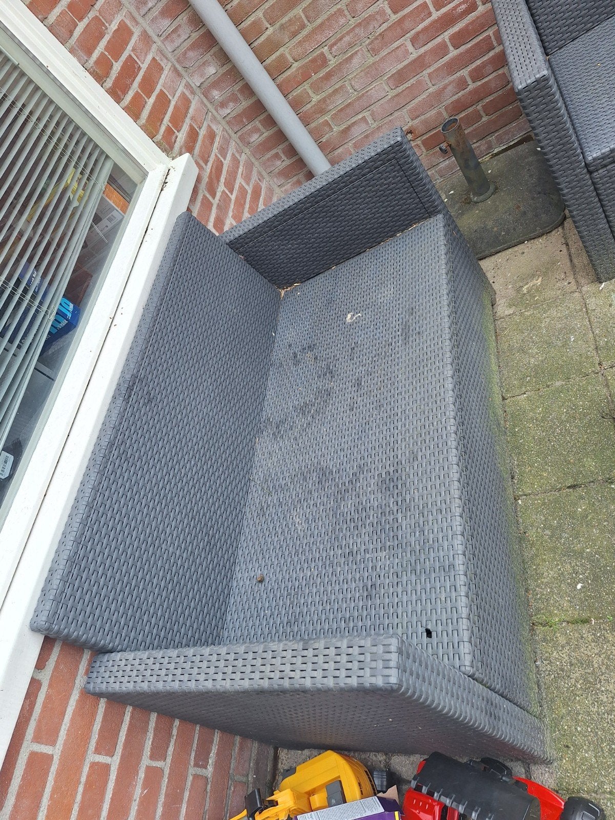 Tuinset met tafel stoelen kussens, Ophalen of Verzenden, Gebruikt, Kunststof