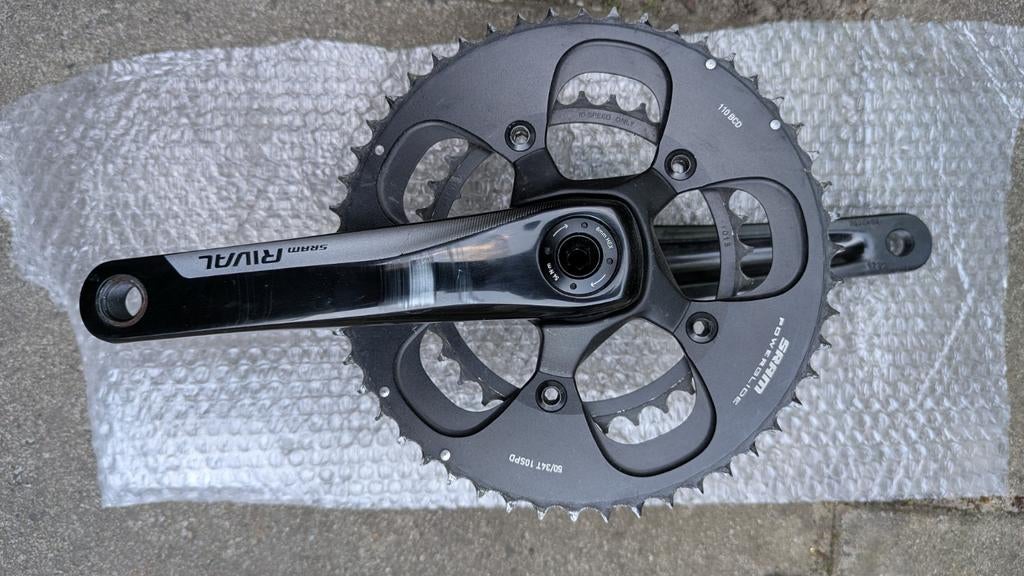 SRAM Rival Crankstel 50/34 BB30/PF30, Gebruikt, SRAM, Aluminium, Racefiets