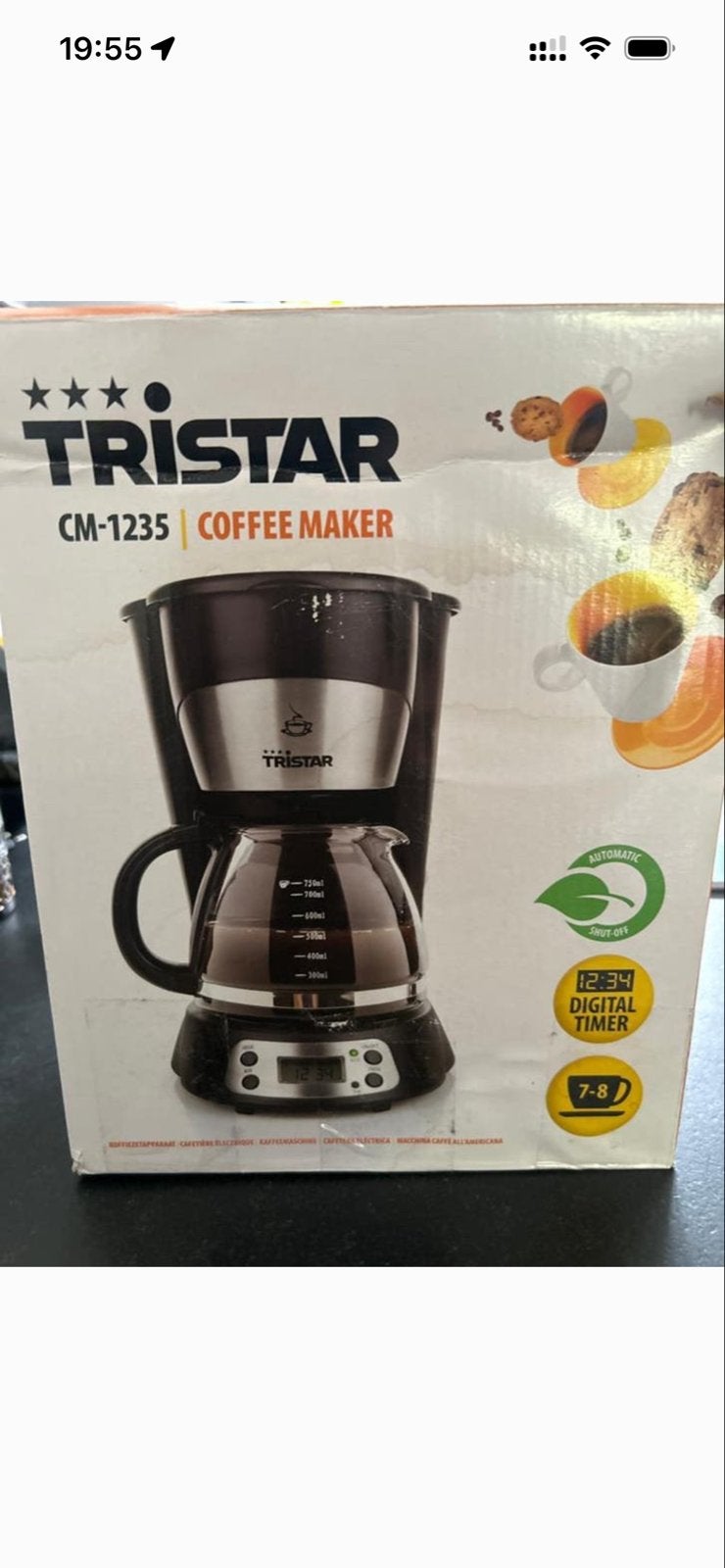 Tristar CM-1235 Koffiezetapparaat met Digitale Timer, Ophalen, Gemalen koffie, 4 tot 10 kopjes, Koffiemachine