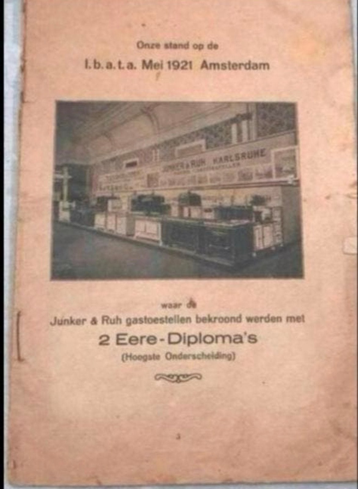 Junker & Ruh Gebruiksaanwijzing 1921 - Voor de verzamelaar, Ophalen of Verzenden, Gelezen, Folder