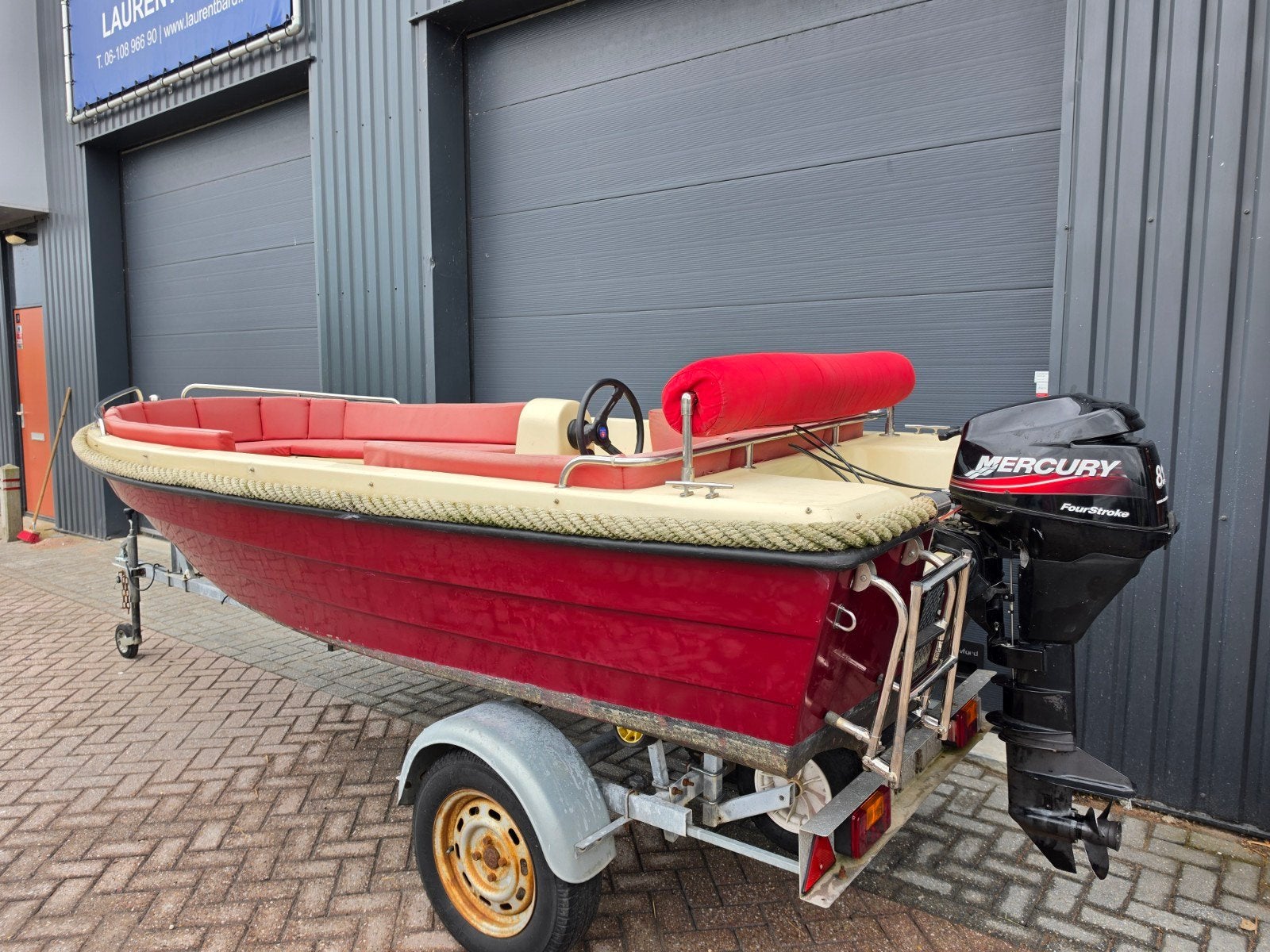 Lago Amore 421 + Mercury 8PK 4 Takt, Watersport en Boten, Consoleboot, Gebruikt, Lago Amore, Ophalen of Verzenden