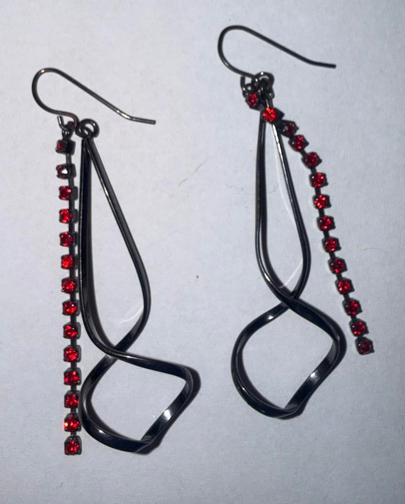 Oorbellen met strass te koop, Overige materialen, Hangers, Overige kleuren, Ophalen of Verzenden