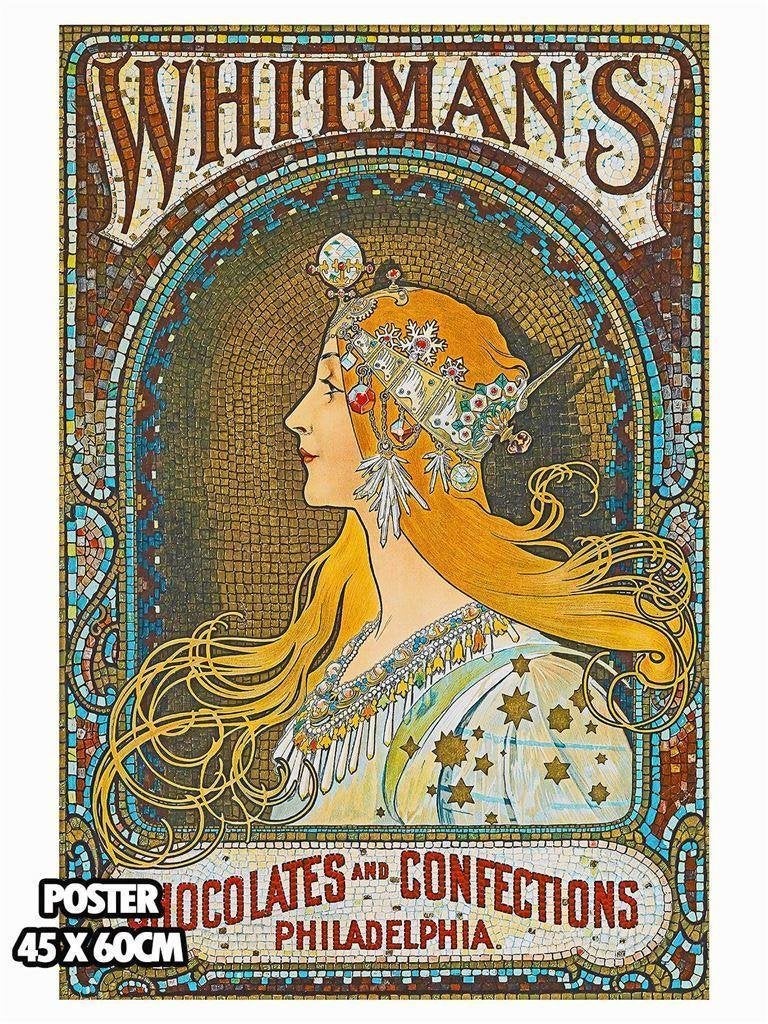 [Poster] Alphonse Mucha Zodiac Chocolade Affiche Poster, Verzenden, Nieuw, A1 t/m A3, Film en Tv