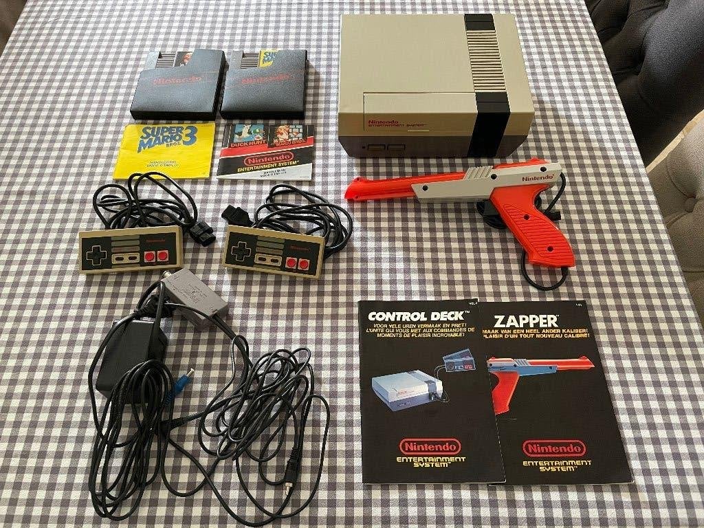 Nintendo Nes - compleet pakket, Verzenden, Gebruikt, Met 2 controllers, Met zapper/pistool