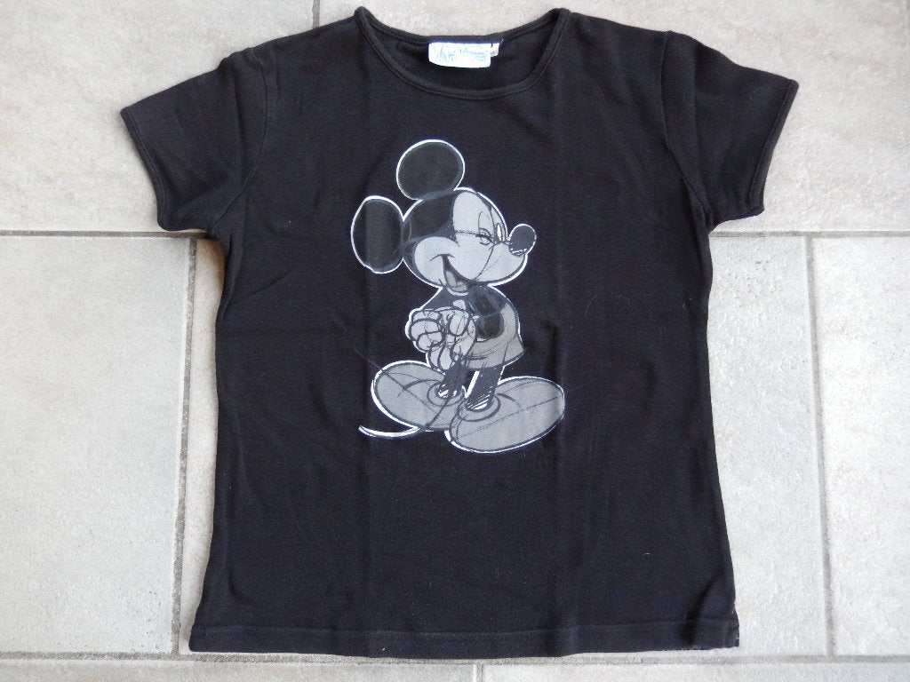 Zwart T-shirt met Mickey Mouse print, Disney, Meisje, Ophalen of Verzenden, Zo goed als nieuw