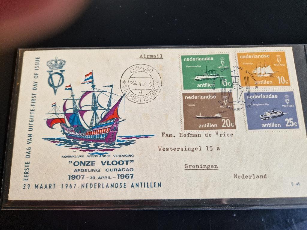Nederlandse Antillen 1967, Airmail, Postzegels en Munten, Postzegels | Eerstedagenveloppen, Verzenden, Beschreven, Rest van de wereld